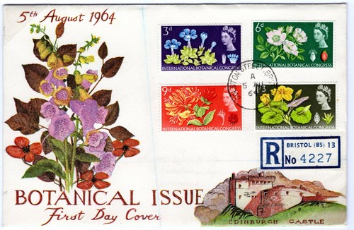 Qeii fdc botanical issues - gb,