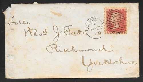 Cover 1860 sg 22 - gb, 23/8/1860