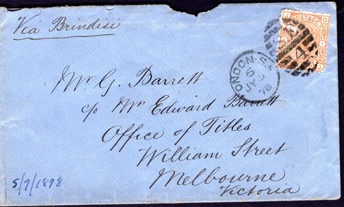 1878 londra orange qv - 8d,